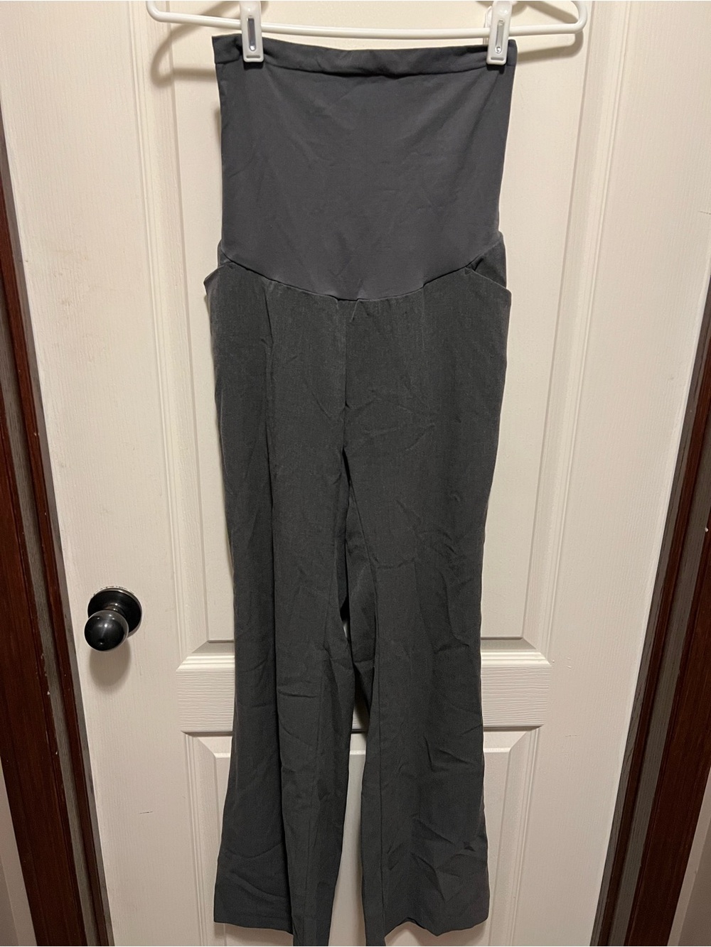 Motherhood Maternity Wide-Leg Maternity Pants - Charcoal